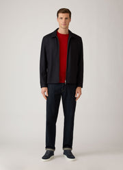 Men's Cashmere Crew Neck Jumper in Ruby Red