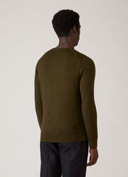 Men's Extra-Fine Merino Jumper in Loden Green