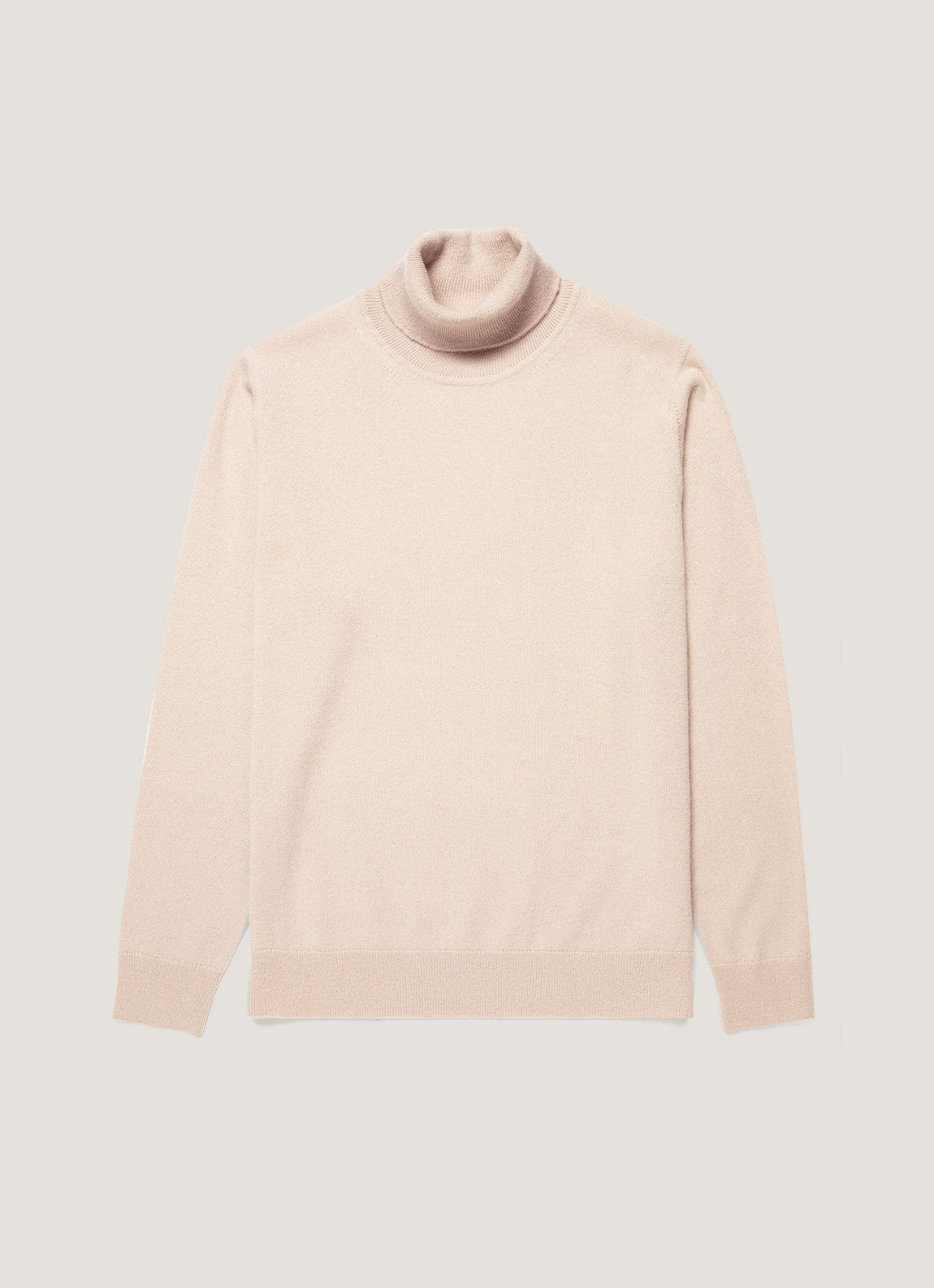 Men's Cashmere Roll Neck Jumper in Swansdown