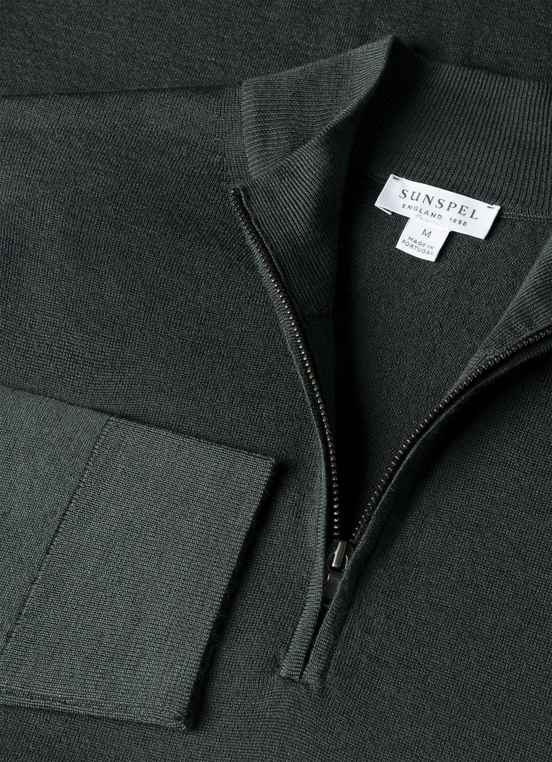 Pullover mit halbem Reißverschluss aus extrafeiner Merinowolle