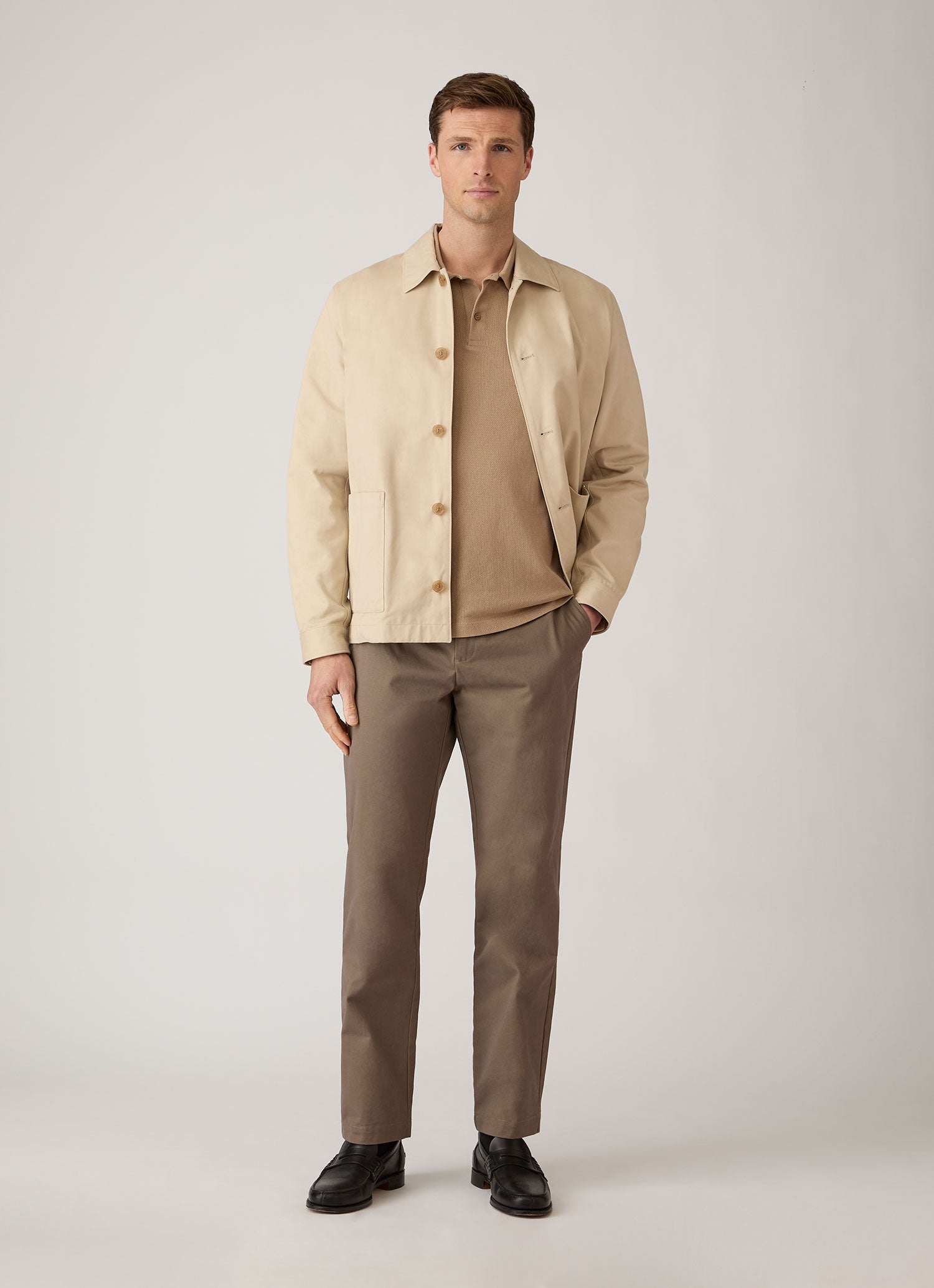 Men's Riviera Polo Shirt in Dark Beige