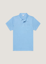 Men's Riviera Polo Shirt in Azure Blue