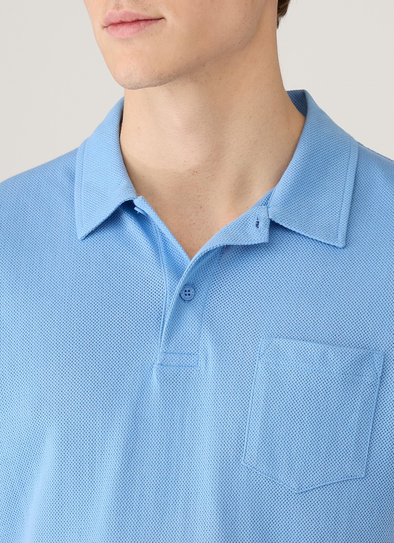 Men's Riviera Polo Shirt in Azure Blue