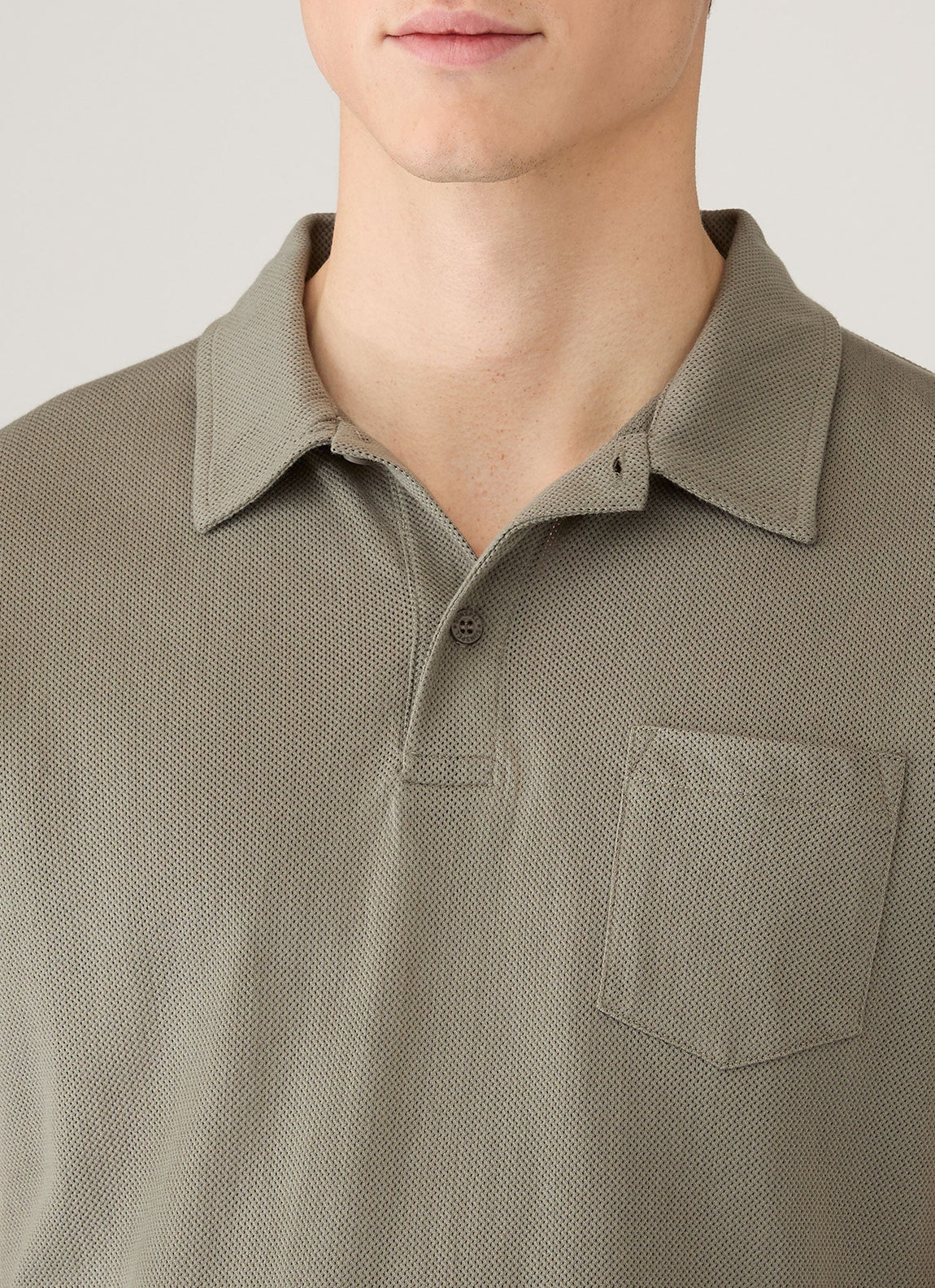 Men's Riviera Polo Shirt in Fossil Grey