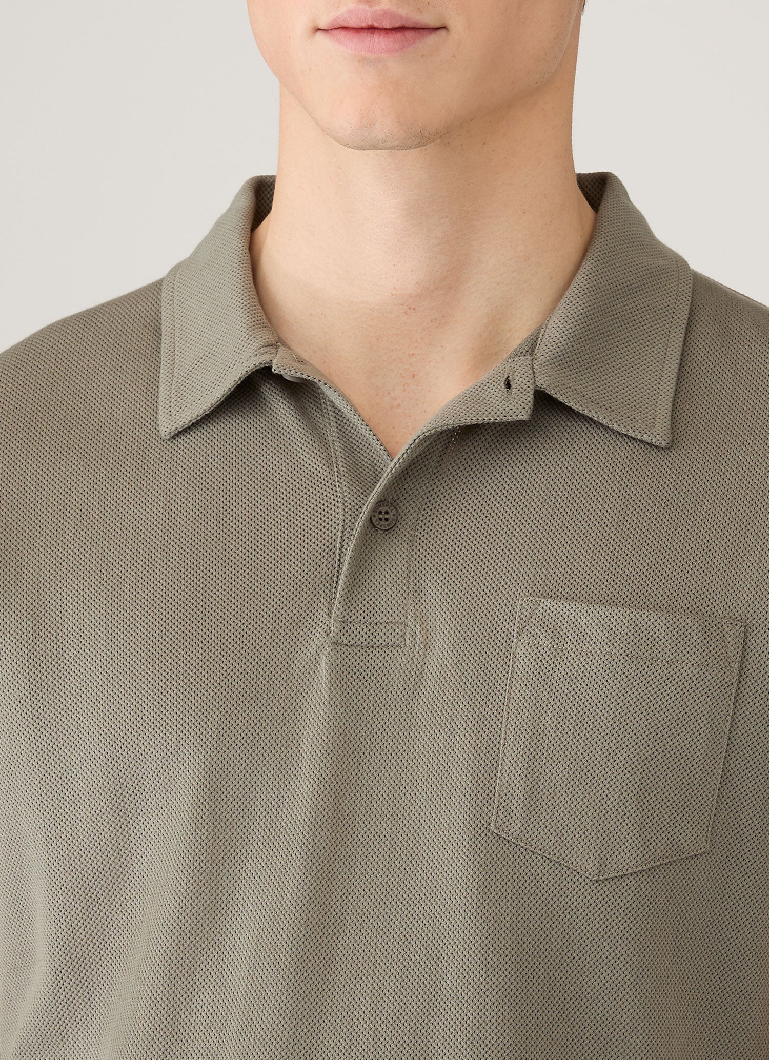 Men's Riviera Polo Shirt in Fossil Grey