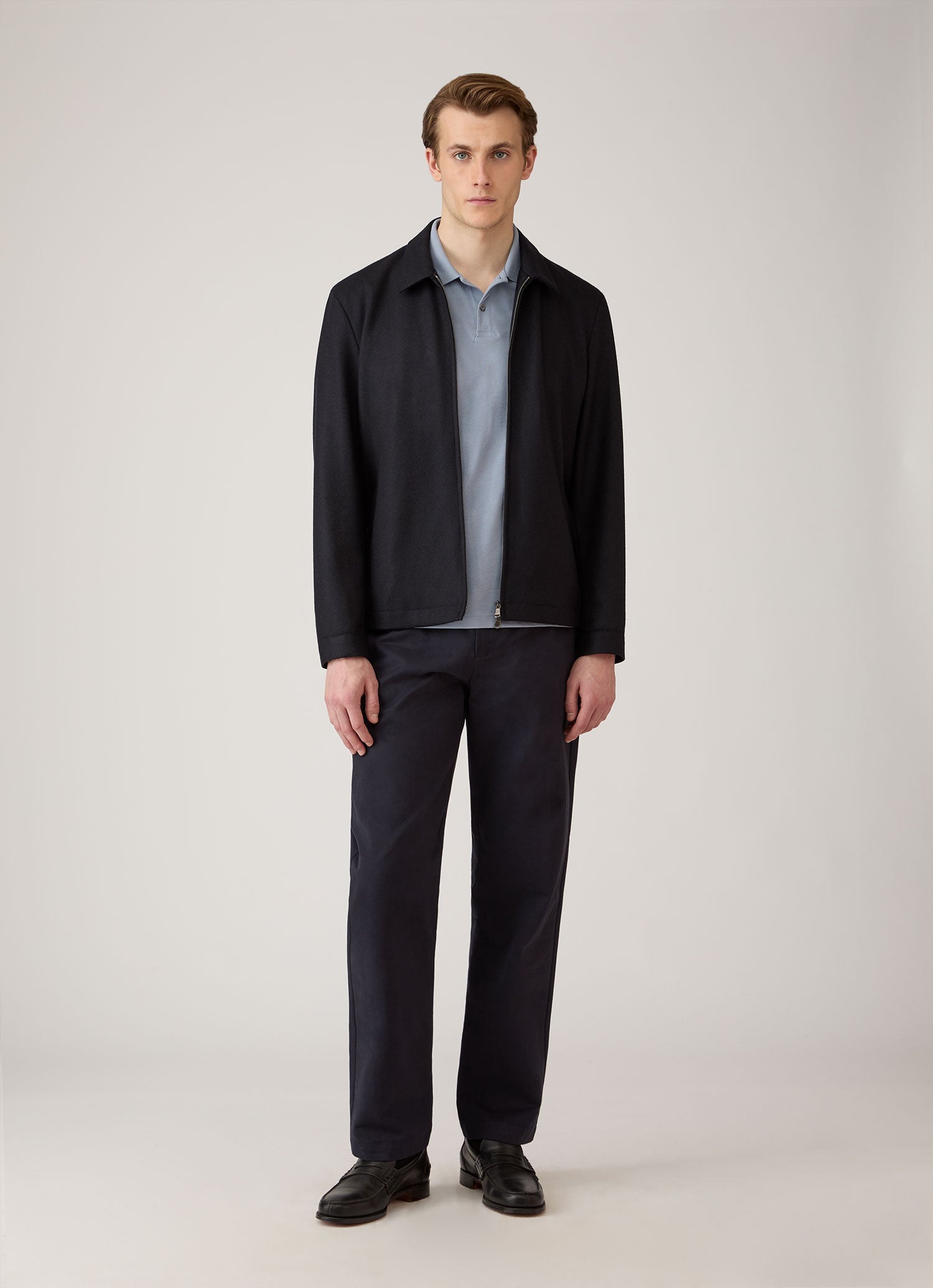 Men's Piqué Polo Shirt in Powder Blue