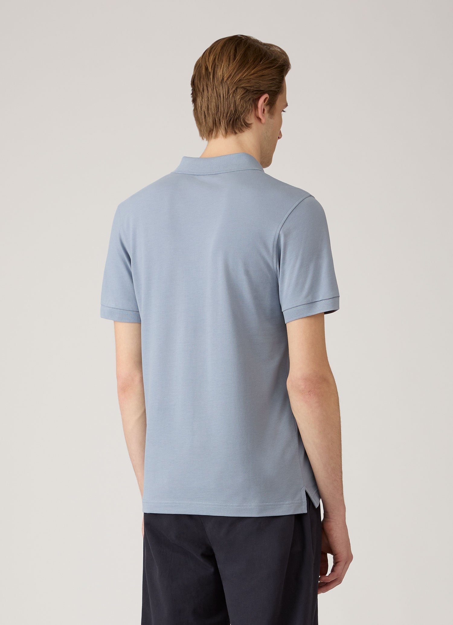Men's Piqué Polo Shirt in Powder Blue