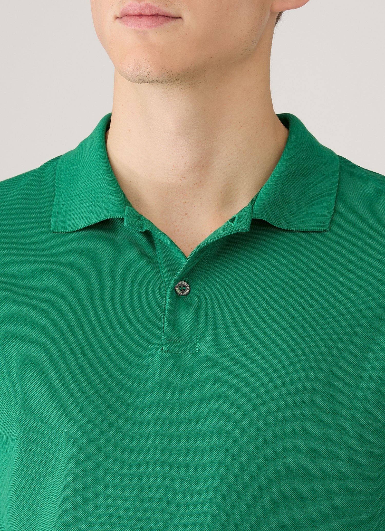 Men's Piqué Polo Shirt in Bright Green