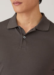 Men's Piqué Polo Shirt in Anthracite