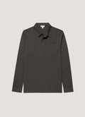 Men's Long Sleeve Riviera Polo Shirt in Slate Green