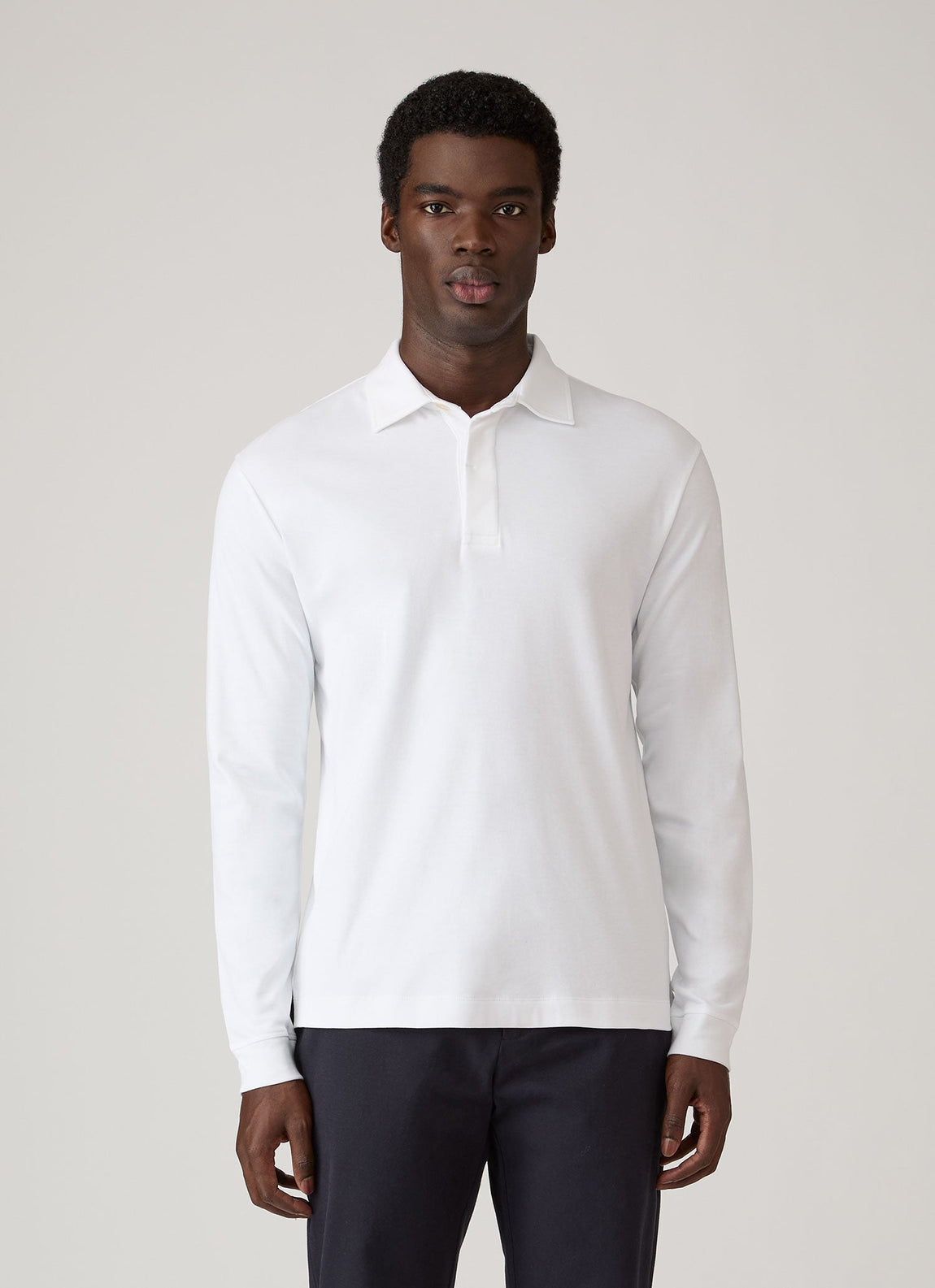 Men's Heavyweight Rugby Polo Shirt in White