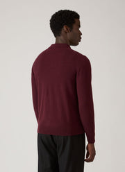 Men's Cashmere Knitted Polo Shirt in Bakelite
