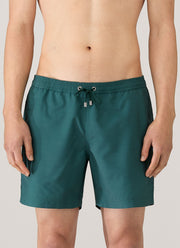 Men's Drawstring Swim Shorts in Forest