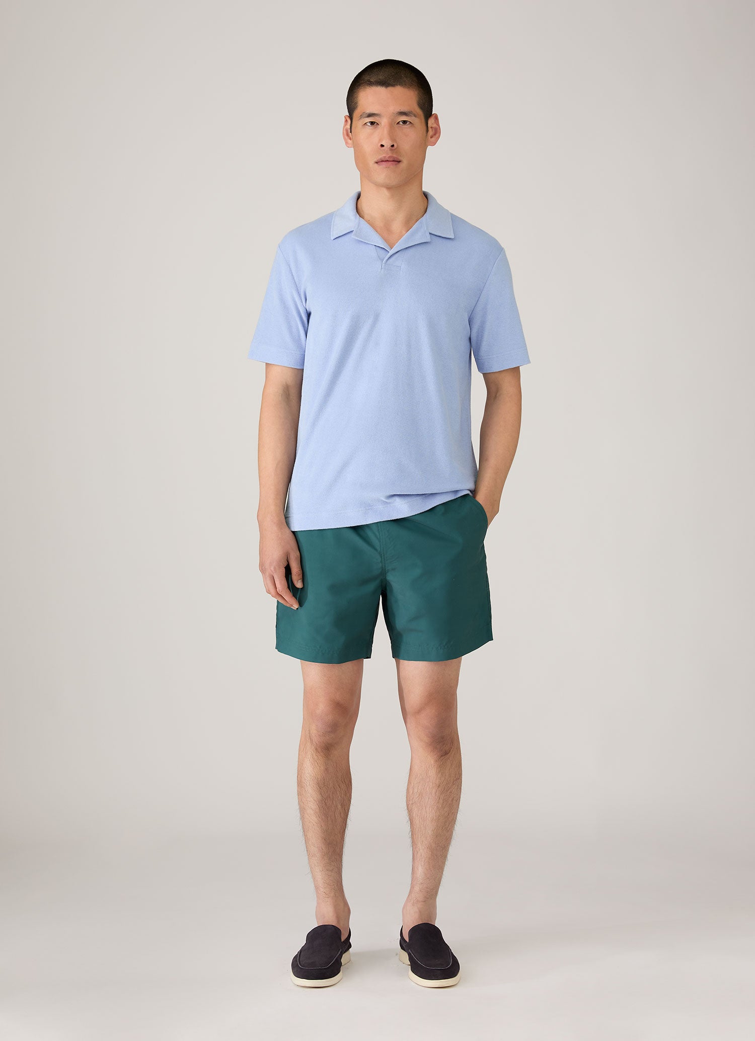 Men's Drawstring Swim Shorts in Forest
