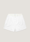 Men's Sea Island Cotton One-Button Boxer Short in White