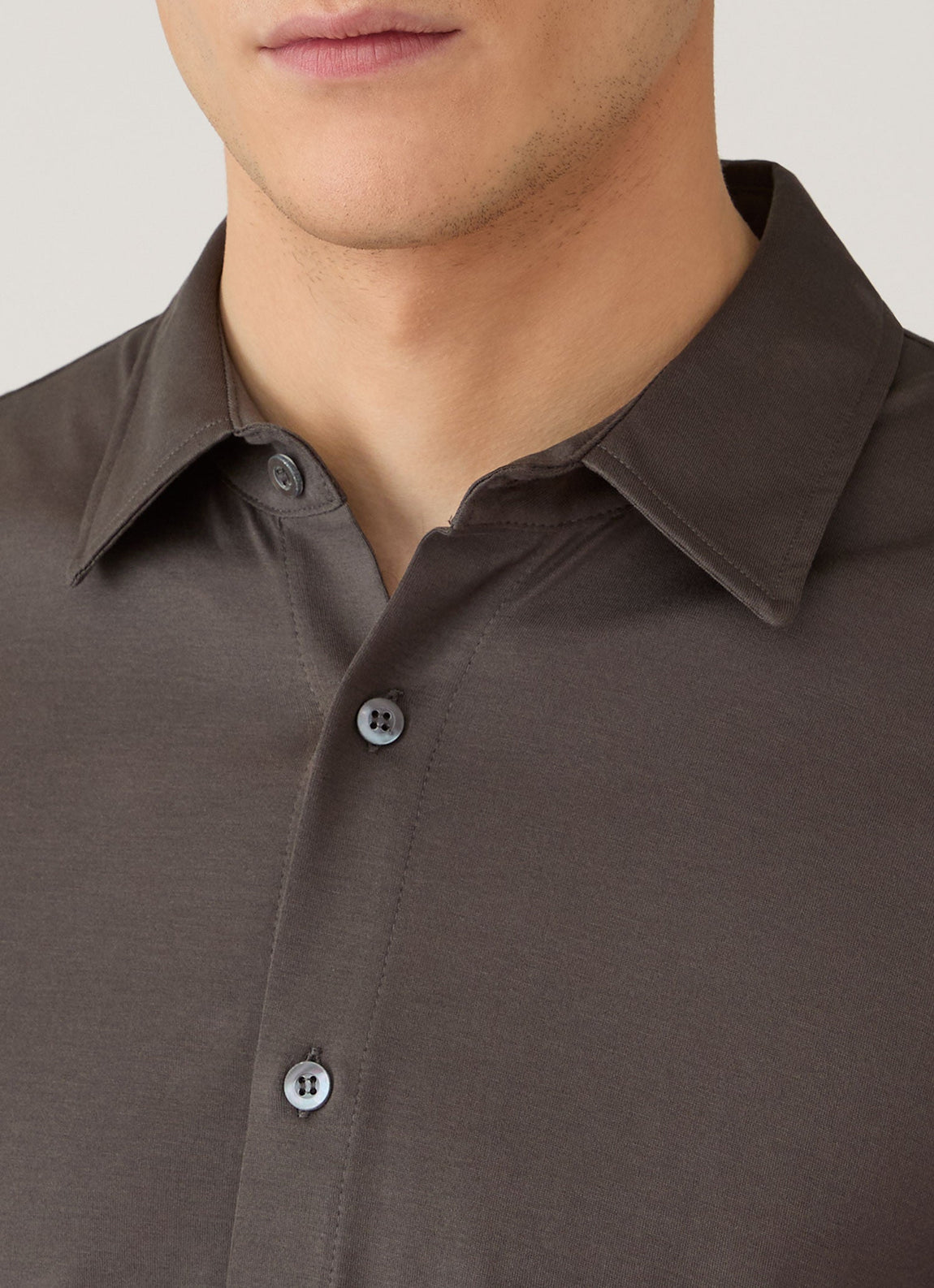 Men's Classic Jersey Shirt in Anthracite