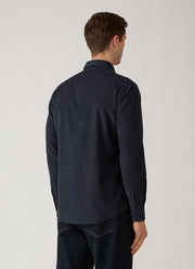Men's Fine Cord Shirt in Midnight Navy