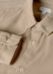 Men's Fine Cord Shirt in Fog