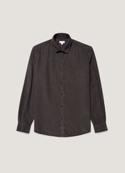 Men's Fine Cord Shirt in Anthracite