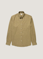 Men's Button Down Flannel Shirt in Artichoke