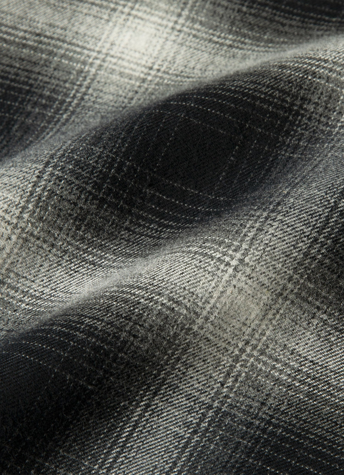 Men's Button Down Flannel Shirt in Black Melton Check