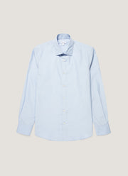 Men's Cotton Poplin Shirt in Light Blue