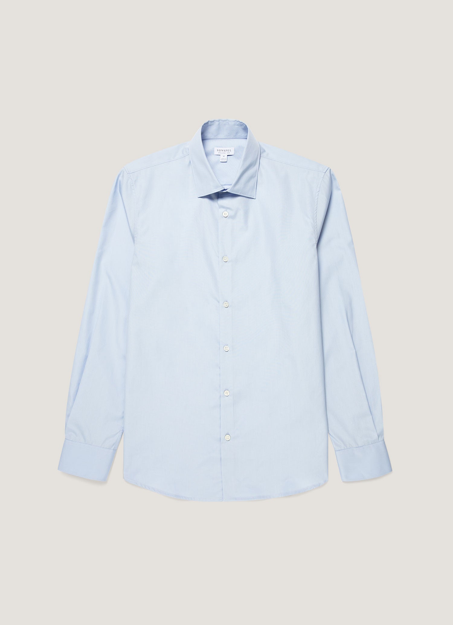 Men's Cotton Poplin Shirt in Light Blue