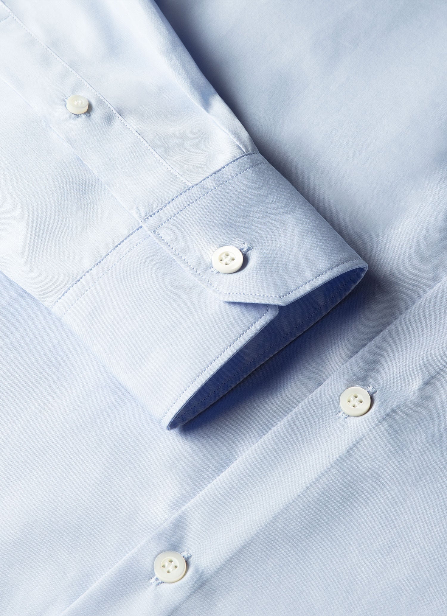 Men's Cotton Poplin Shirt in Light Blue