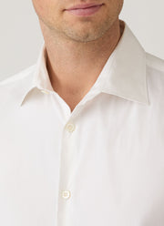Men's Stretch Cotton Poplin Shirt in White