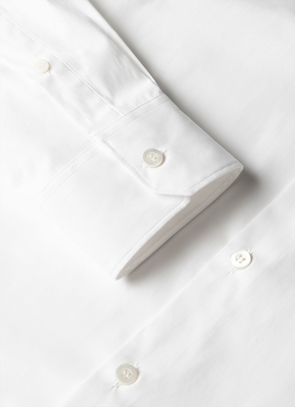 Men's Stretch Cotton Poplin Shirt in White