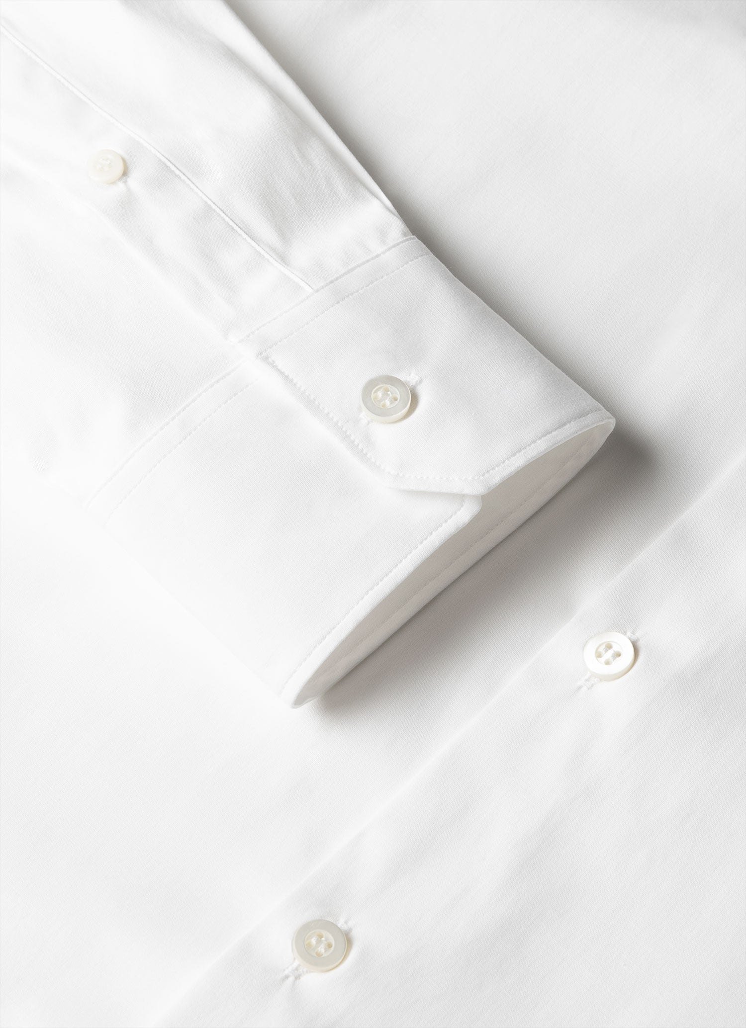 Men's Stretch Cotton Poplin Shirt in White