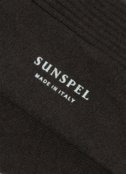 Men's Cotton Ribbed Socks in Anthracite