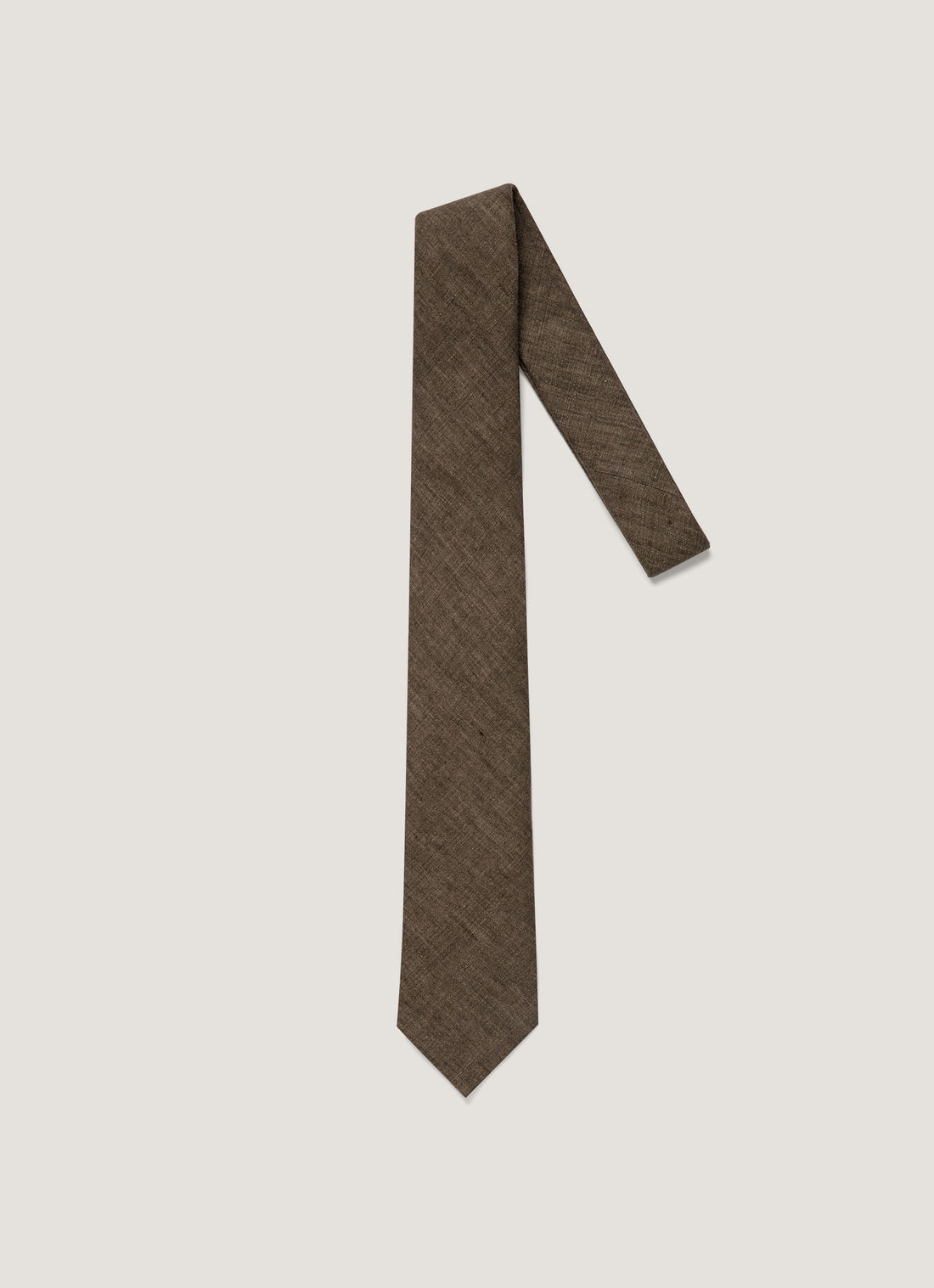 Men's Linen Tie in Dark Walnut