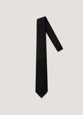 Men's Wool Cashmere Tie in Navy