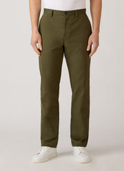 Men's Cotton Drill Trouser in Loden Green