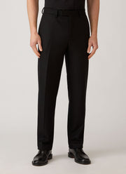 Men's Boiled Wool Trouser in Black