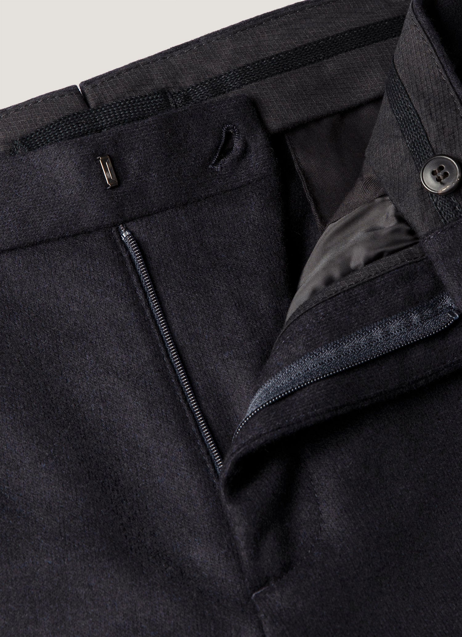 Men's Boiled Wool Trouser in Navy