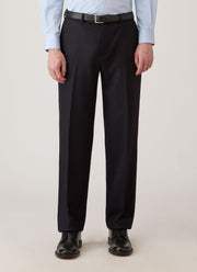 Men's Wool Cashmere Flannel Trouser in Navy