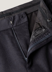 Men's Wool Cashmere Flannel Trouser in Navy
