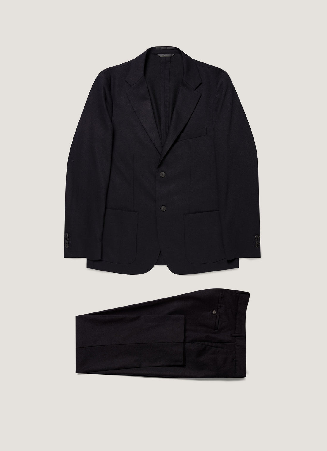 Costume deux pièces en flanelle de laine et cachemire