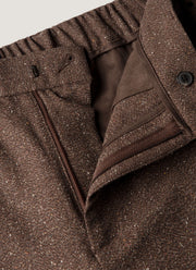 Men's Donegal Tweed Trouser in Dark Brown Melange