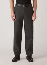 Men's Donegal Tweed Trouser in Anthracite Melange