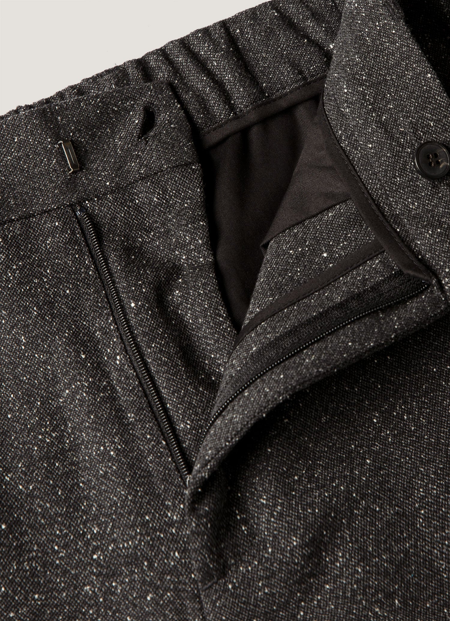 Men's Donegal Tweed Trouser in Anthracite Melange