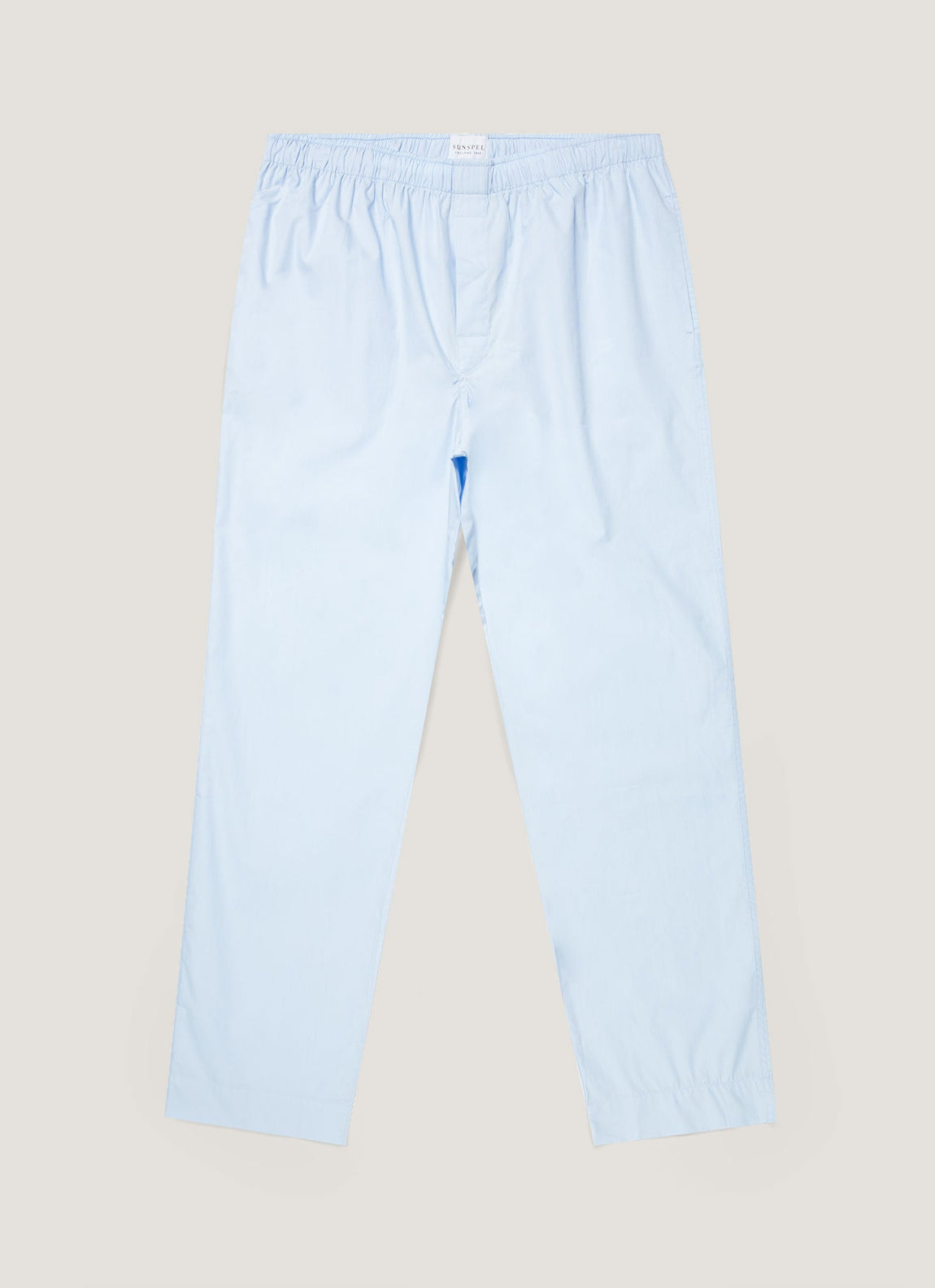 Men's Cotton Poplin Pyjama Trouser in Light Blue