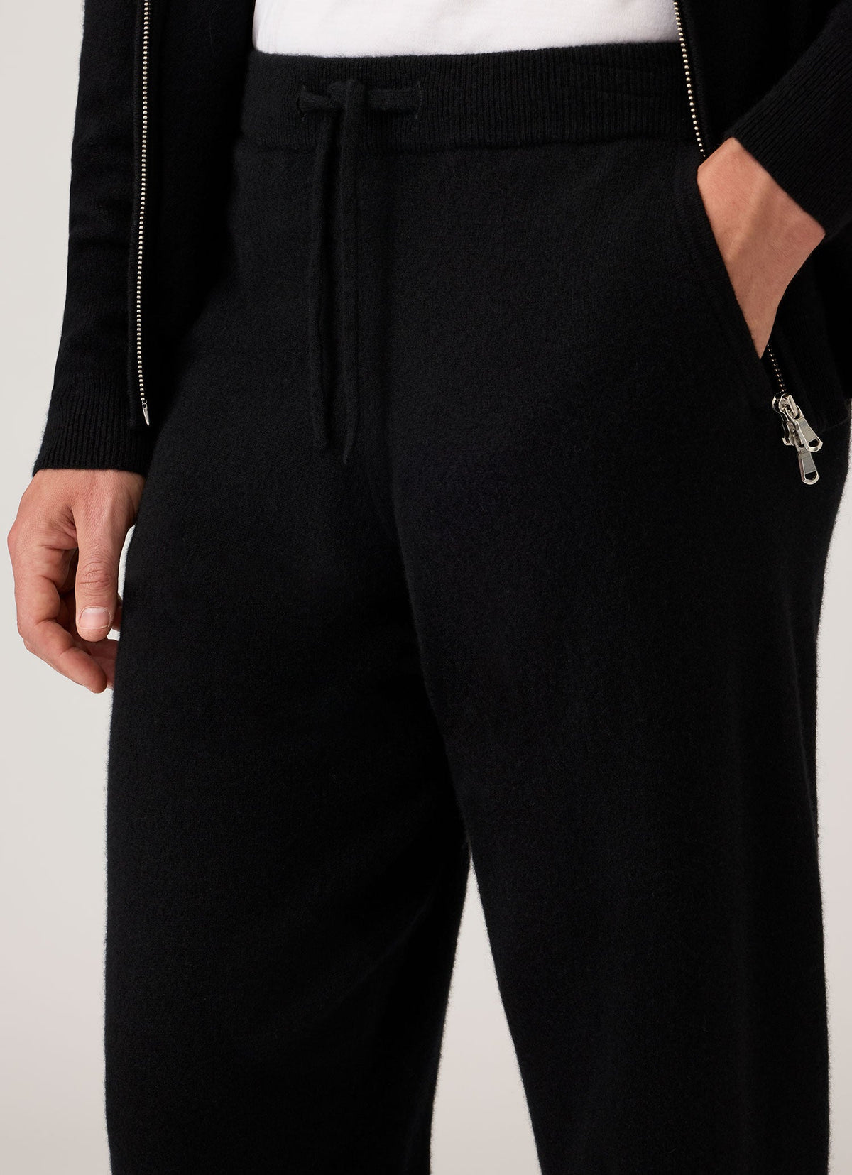Men's Cashmere Lounge Pant in Black