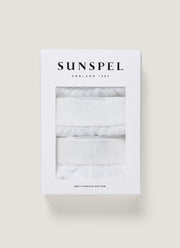 Men's Stretch Cotton Trunks 3-Pack in White