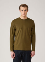 Men's Long Sleeve Riviera Midweight T-shirt in Loden Green