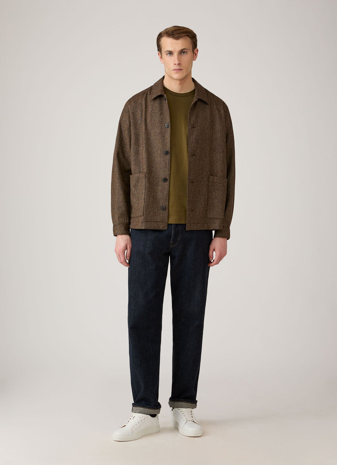 Men's Long Sleeve Riviera Midweight T-shirt in Loden Green