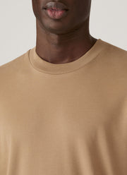 Men's Long Sleeve Heavyweight T-shirt in Dark Beige