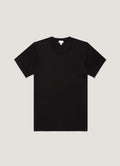 Men's Cotton Linen T-shirt in Black